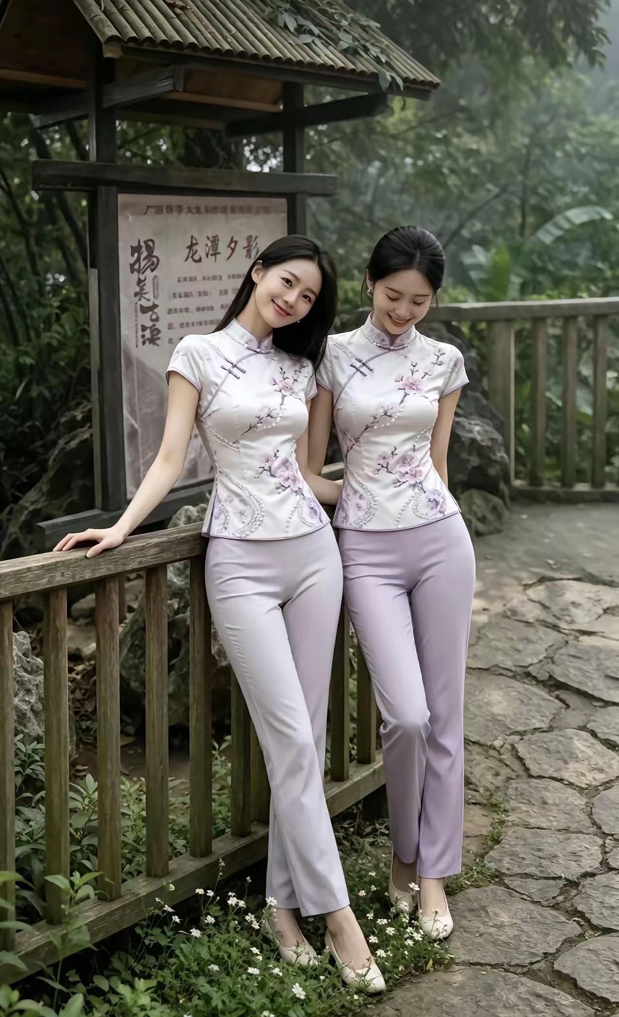 来我们这儿旅游吧！最美乡村，最美姐妹欢迎您…乡村老家的美景乡村自然美风景乡