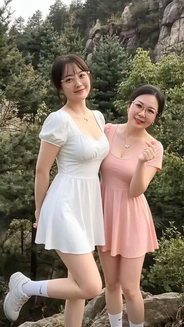 妈妈和女儿谁漂亮呀？