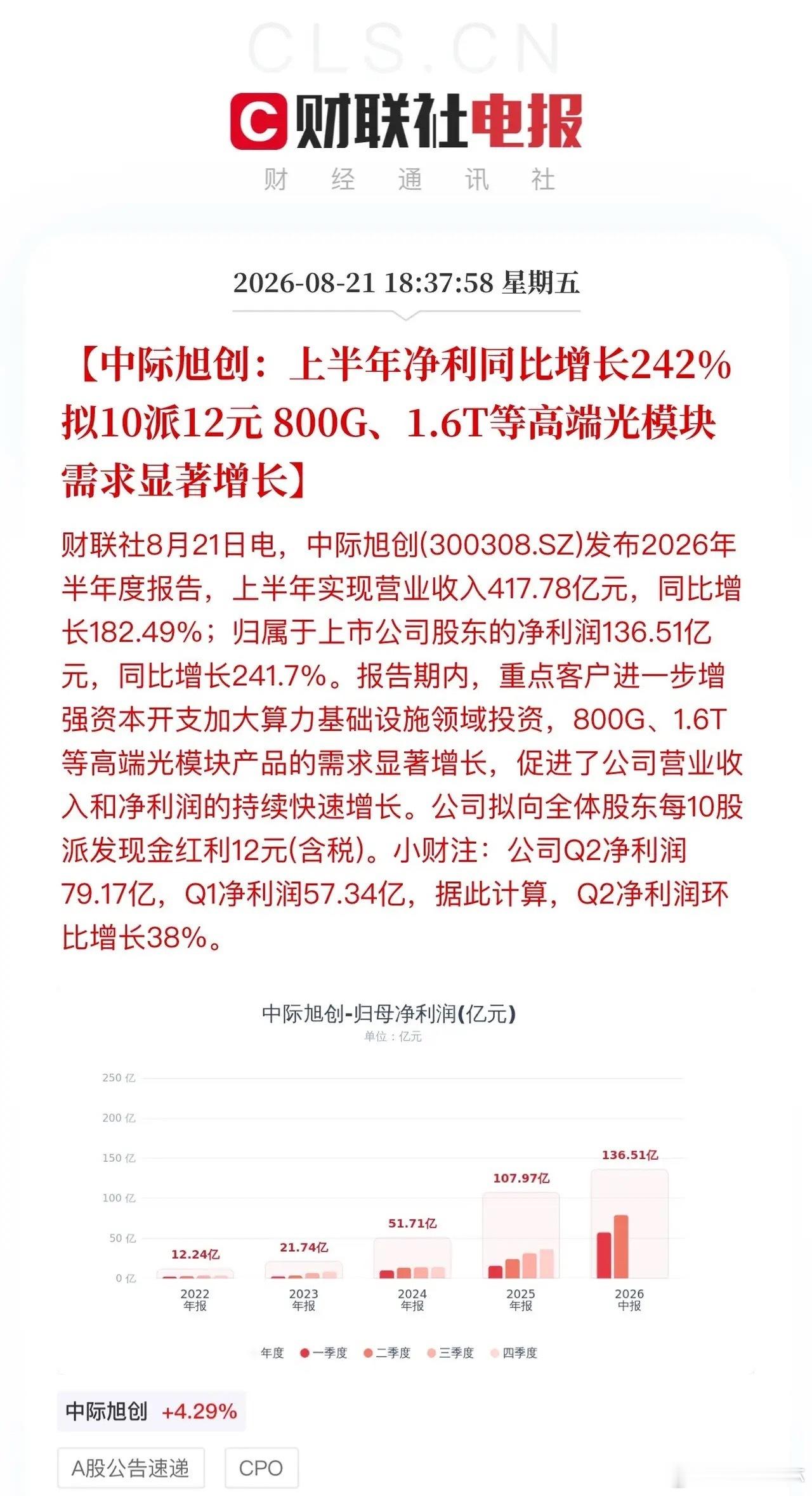 你愿意选年赚200亿50倍pe的中际旭创，还是年赚2000亿pe5倍的中国平安？