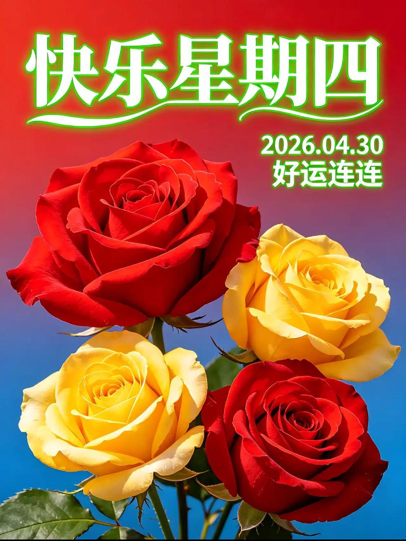🌺☘️2026.4.30.周四早安吉祥🌺余春未尽风柔软，问君安好笑意宽