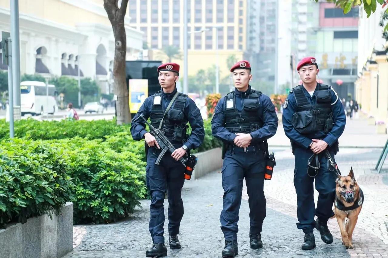 澳门警察分为司法警察和治安警察。澳门特警队，前称警察机动部队，于1978年成立