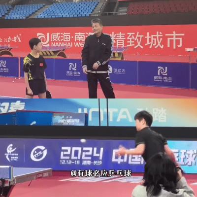 尹霄指导：孙颖莎正手跟甩铁饼一样！祖师爷尹老在跟青少队员指导说到，打削球的关键