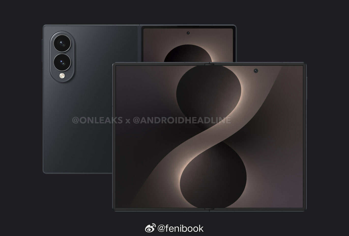 三星GalaxyZFold8Wide，内屏7.6英寸，外屏5.4英寸，折