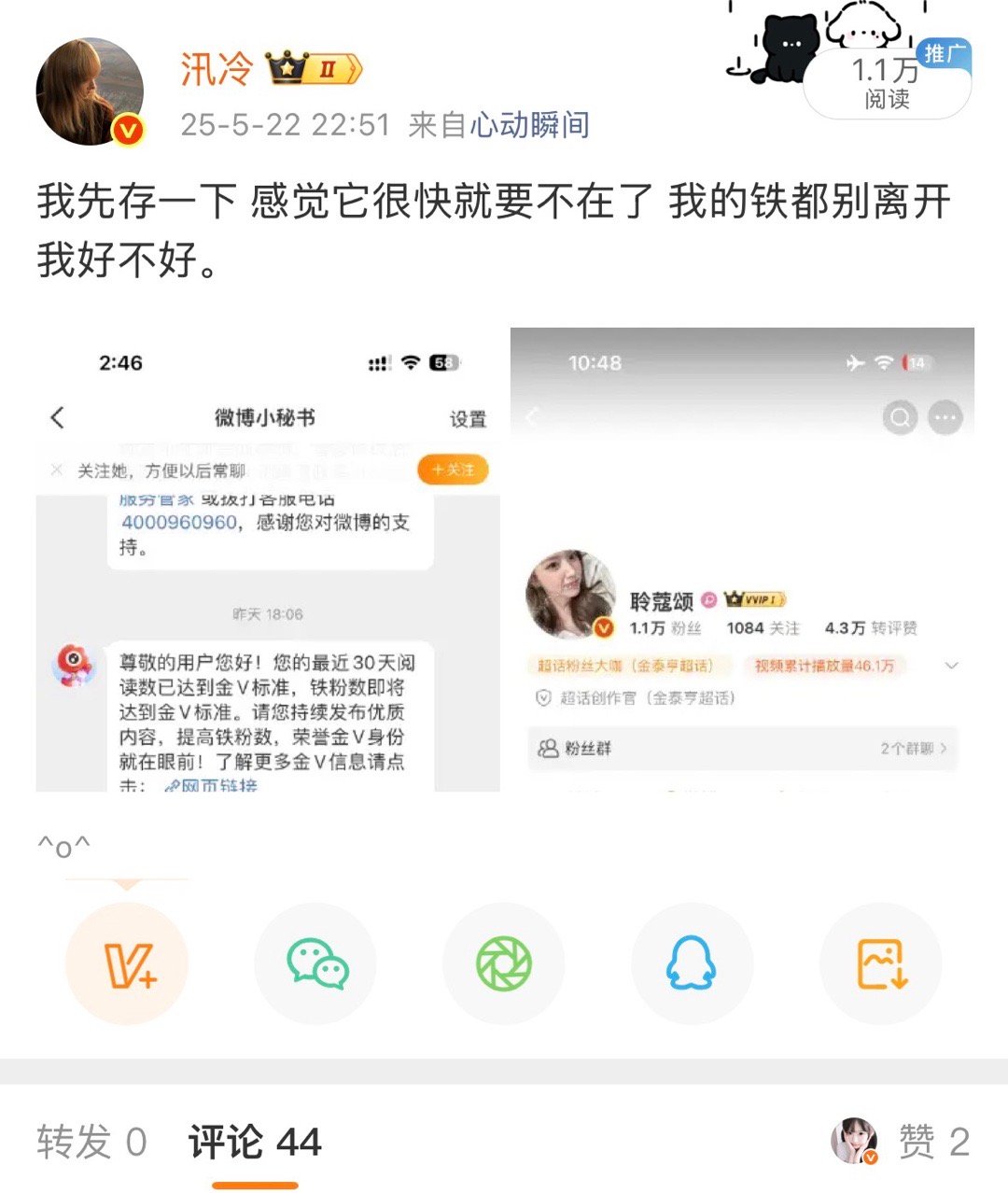 那年今日红v一周年没掉过纪念一下