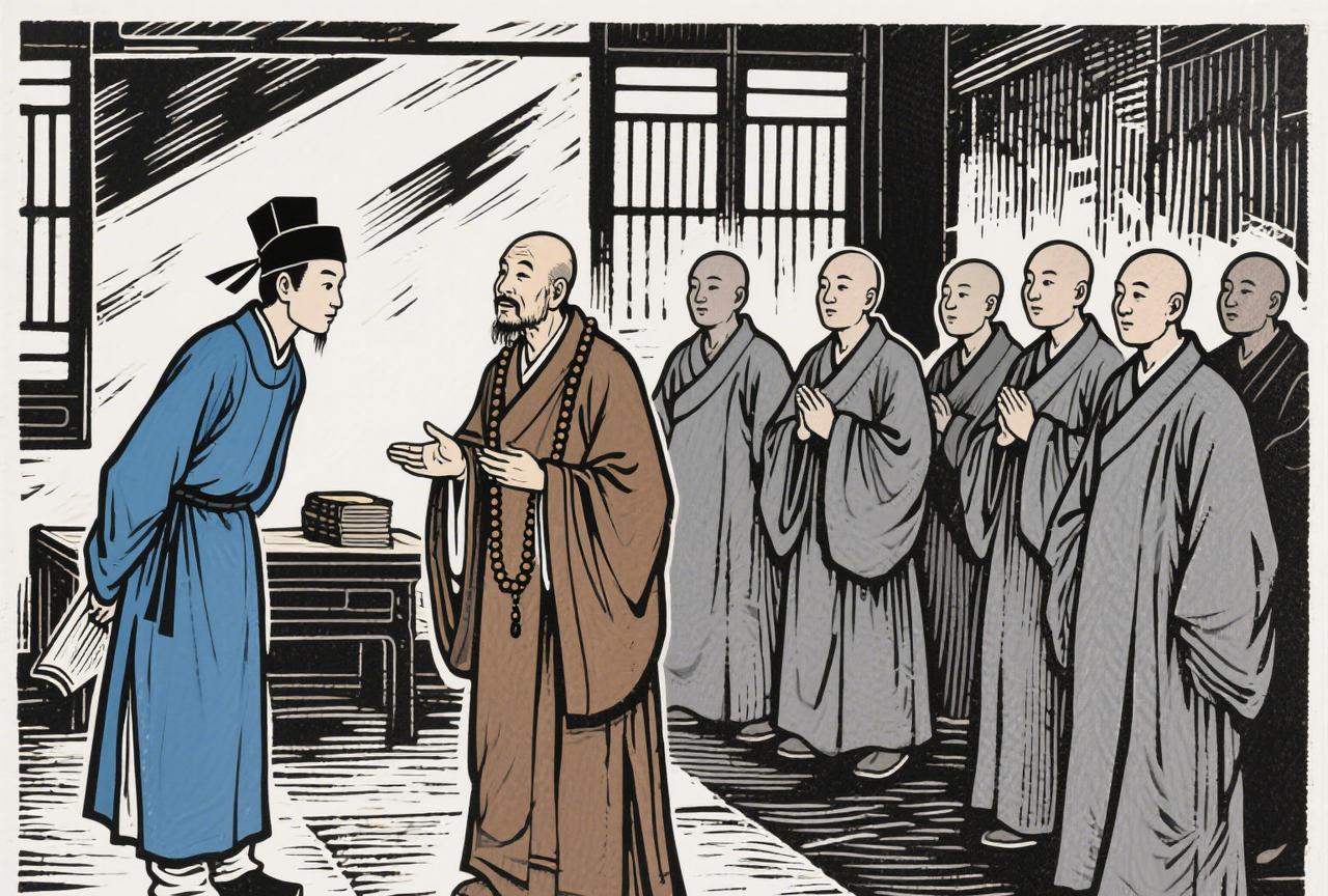 书生记忆力超强，学识渊博，每次来天台山寺里辩机锋都把和尚们说的了无生趣；这次他