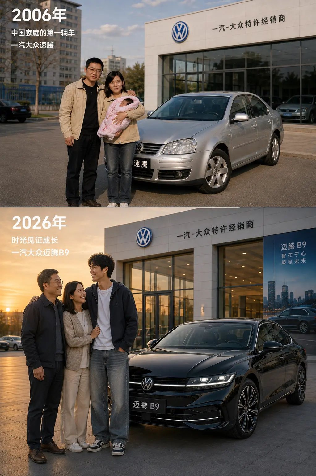 很多中国家庭的第一辆车，是一汽大众速腾，20年后，依然选择一汽大众。