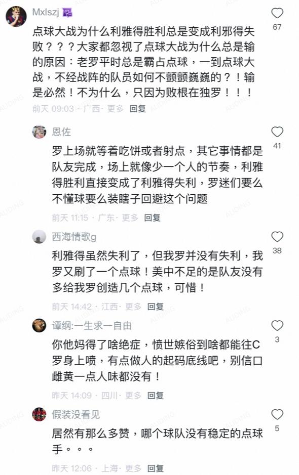 利雅得胜利变失败，罗哥要背锅吗？网友评论：C罗实力不行，得分全靠点球