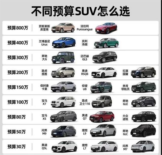 全预算SUV选车指南｜30万-800万全覆盖，按需直接抄作业想买S