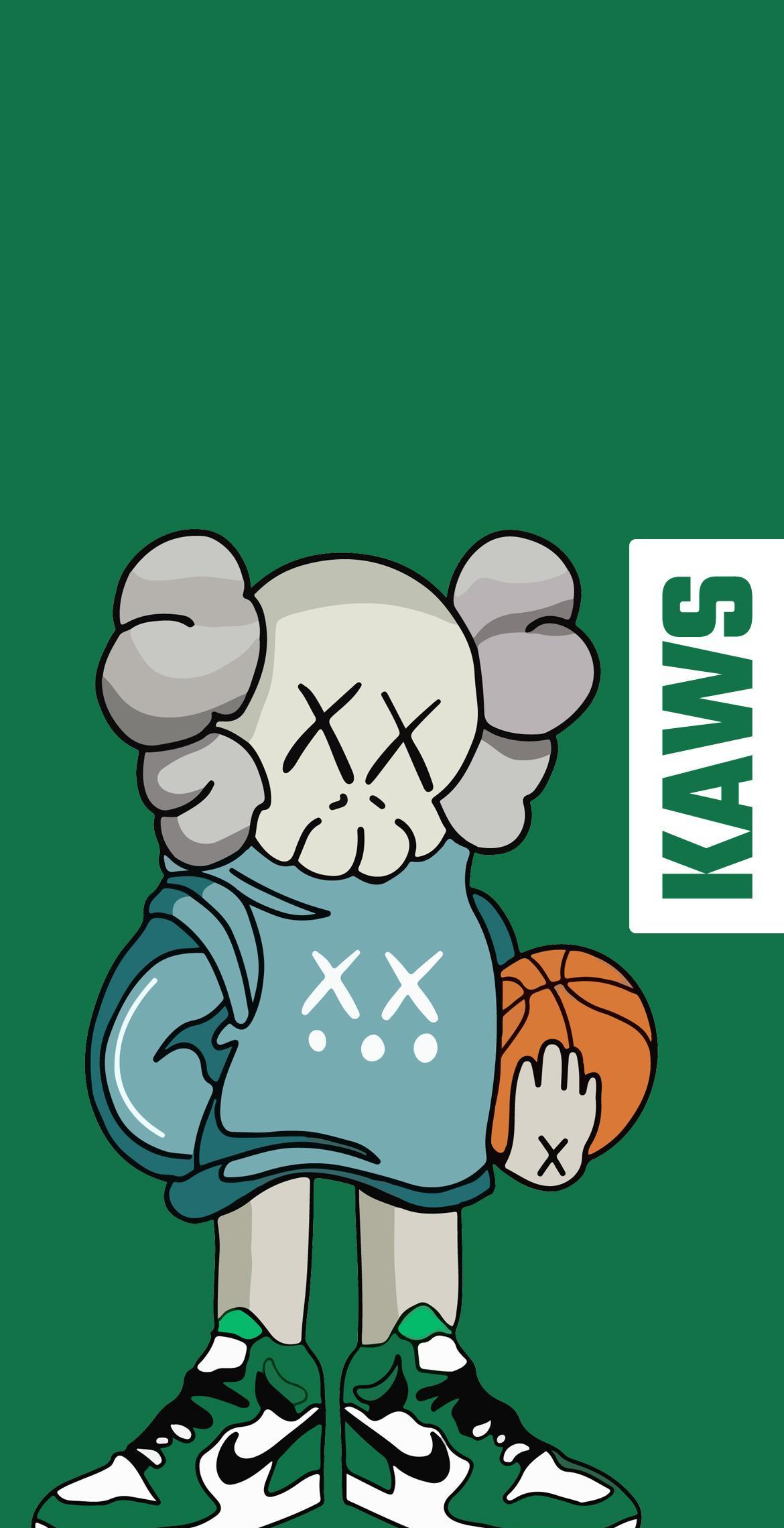 苹果iPhone手机壁纸-KAWS潮流界的传奇KAWS，以其独特的艺术风格征