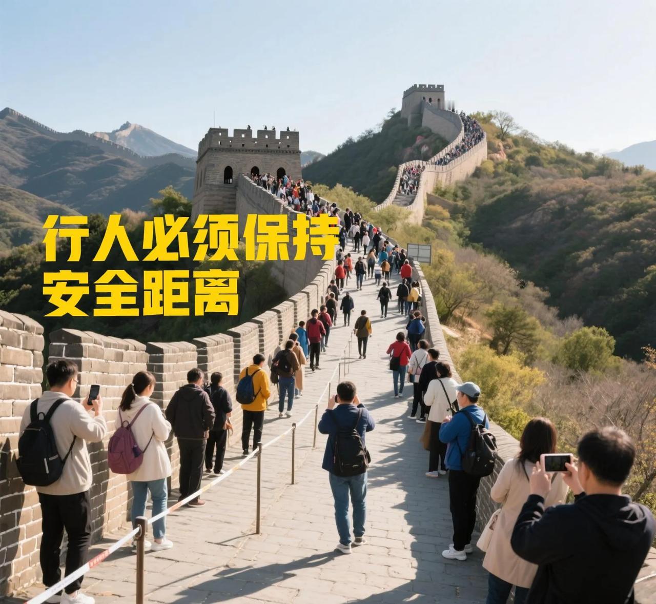 下一个五一长假，长城、上海外滩、重庆洪崖洞应当是这样一番情况，看上去是不是有点不