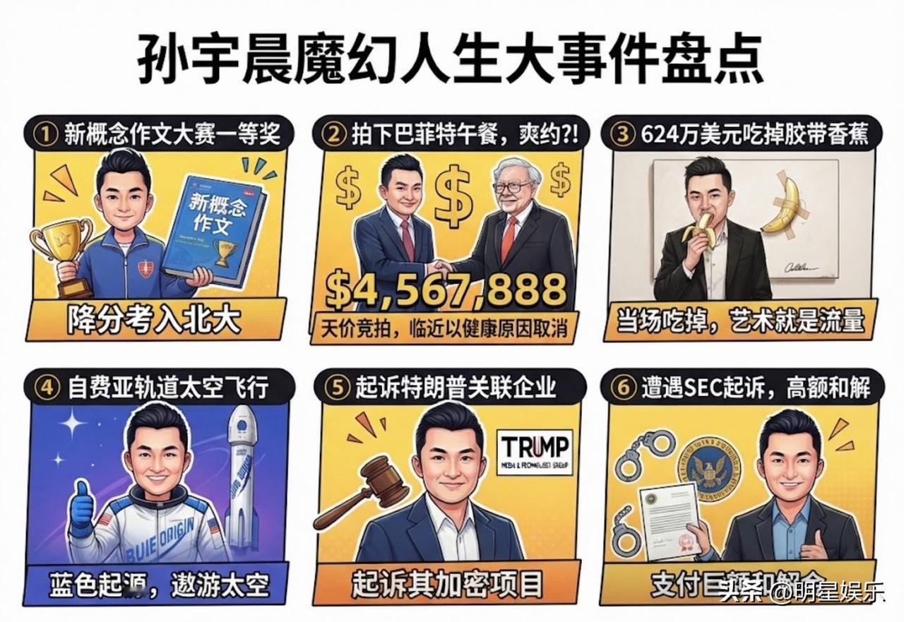 孙宇晨的“魔幻人生”新概念作文一等奖，降20分逆袭考入北大天价拍下巴菲特午餐