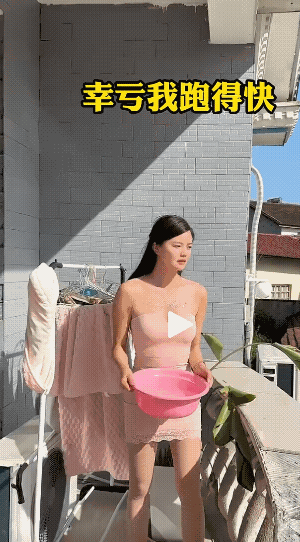 美女说幸亏我跑得快，如果不是ai，你能跑那么快吗？