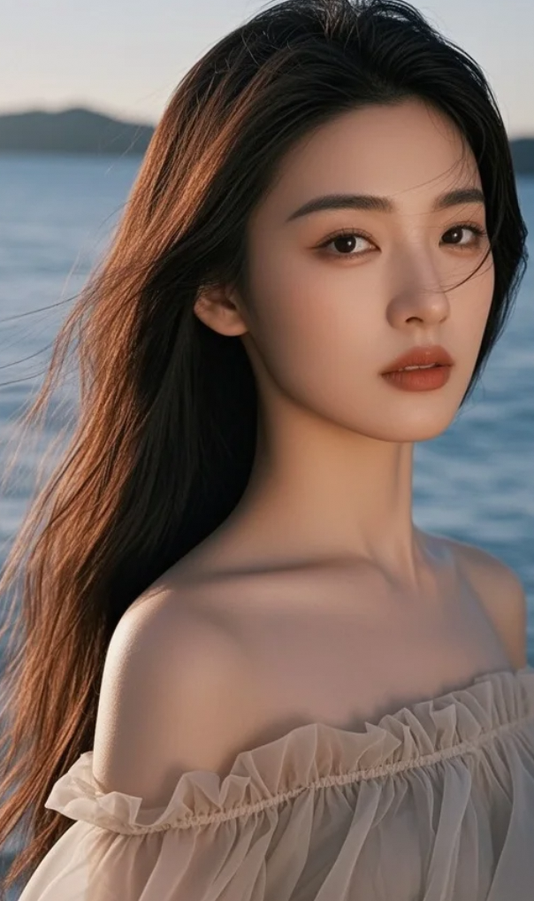 海风吹过她的发梢，那一刻我真的被镜头治愈了