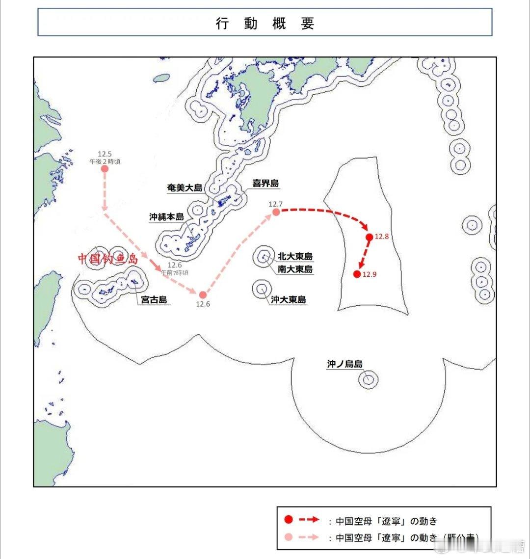 日本防卫省最新通报！辽宁舰急转向北以后，又重新向南，不知道这是不是声东击西，毕竟