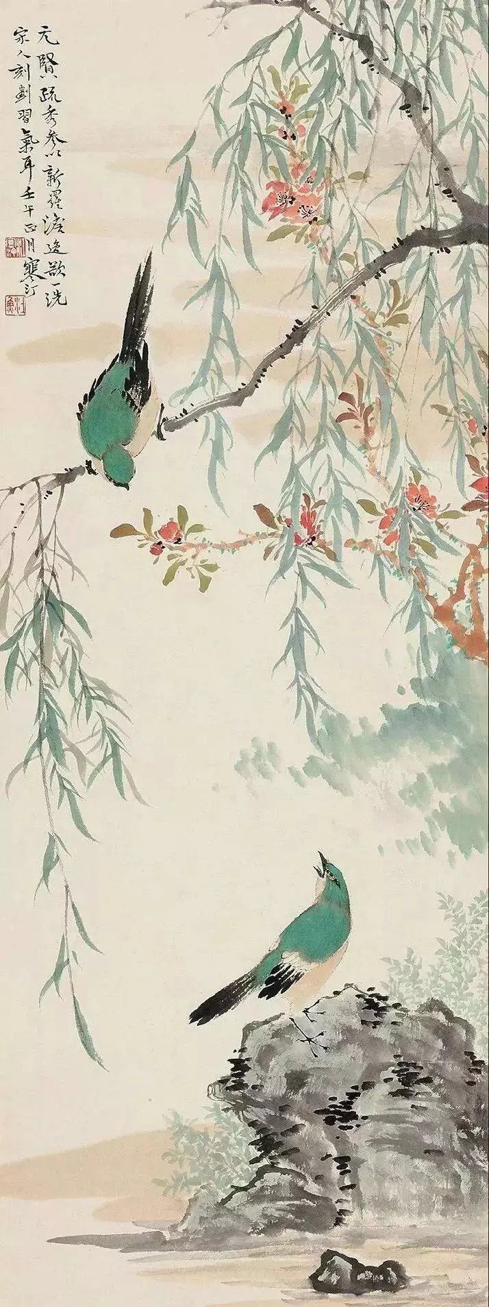江寒汀花鸟。江寒汀是当代海派花鸟画第一人，为近现代海派小写意花鸟最重要代表画家，