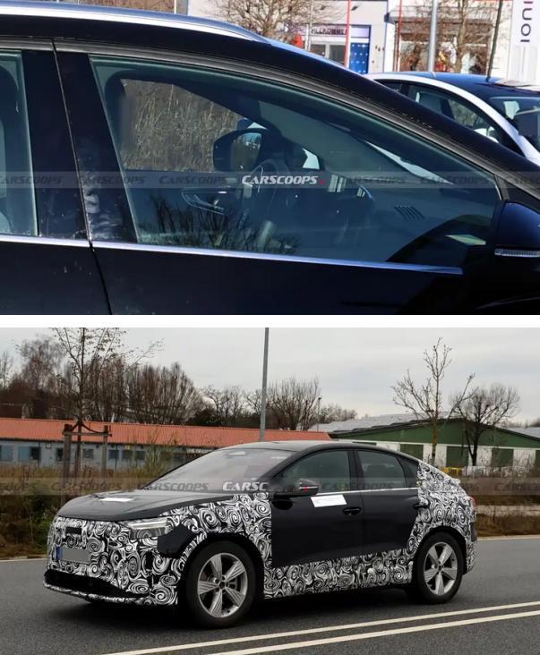 弧形双联屏新款奥迪Q4e-tron内饰细节谍照曝光日前，新款奥迪Q4e-