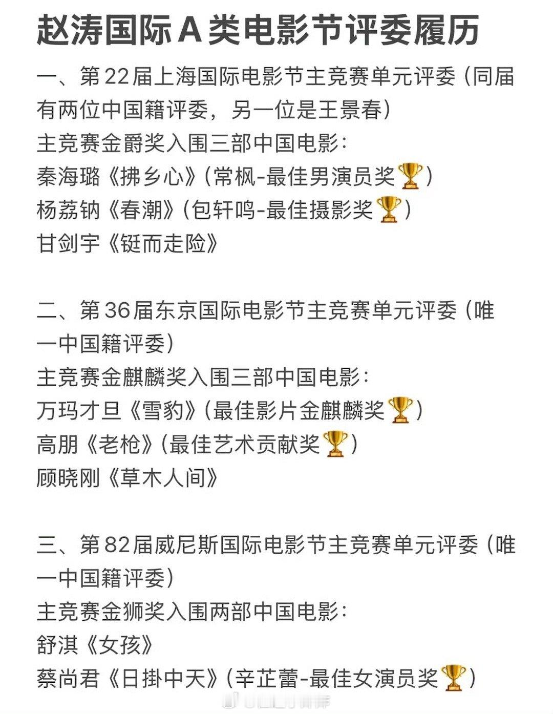 论掌握话语权的重要性…辛芷蕾能拿奖肯定是靠自身实力，赵涛的撕奖也功不可没，评奖环