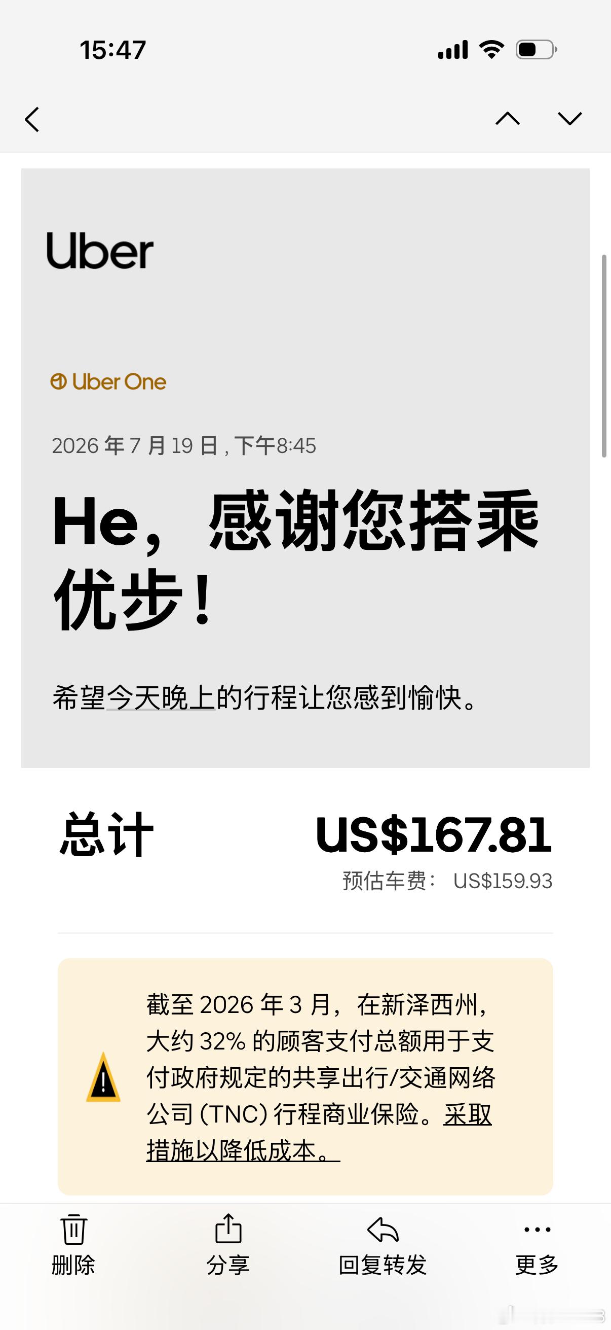 世界杯花销第三部分来了，打车一共花了1835美元，合人民币大约12450，最贵的