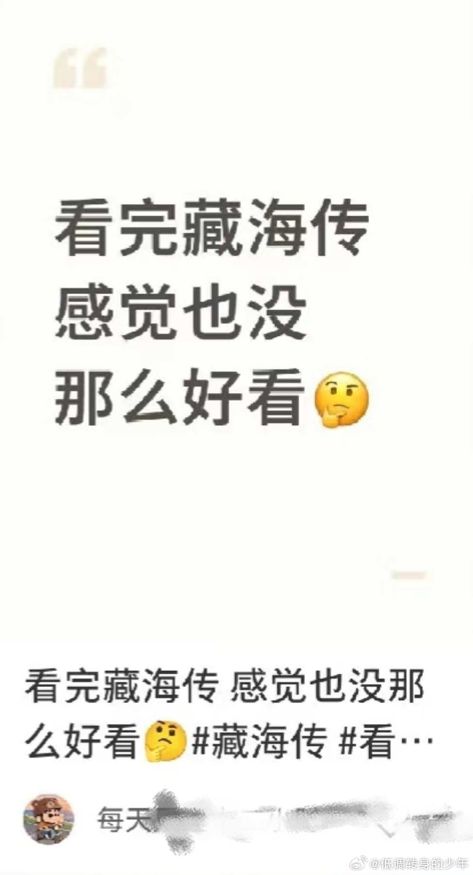 看完藏海传感觉也没那么好看🤔同一个人？还是同批次人？格式一样一样的！都看完了