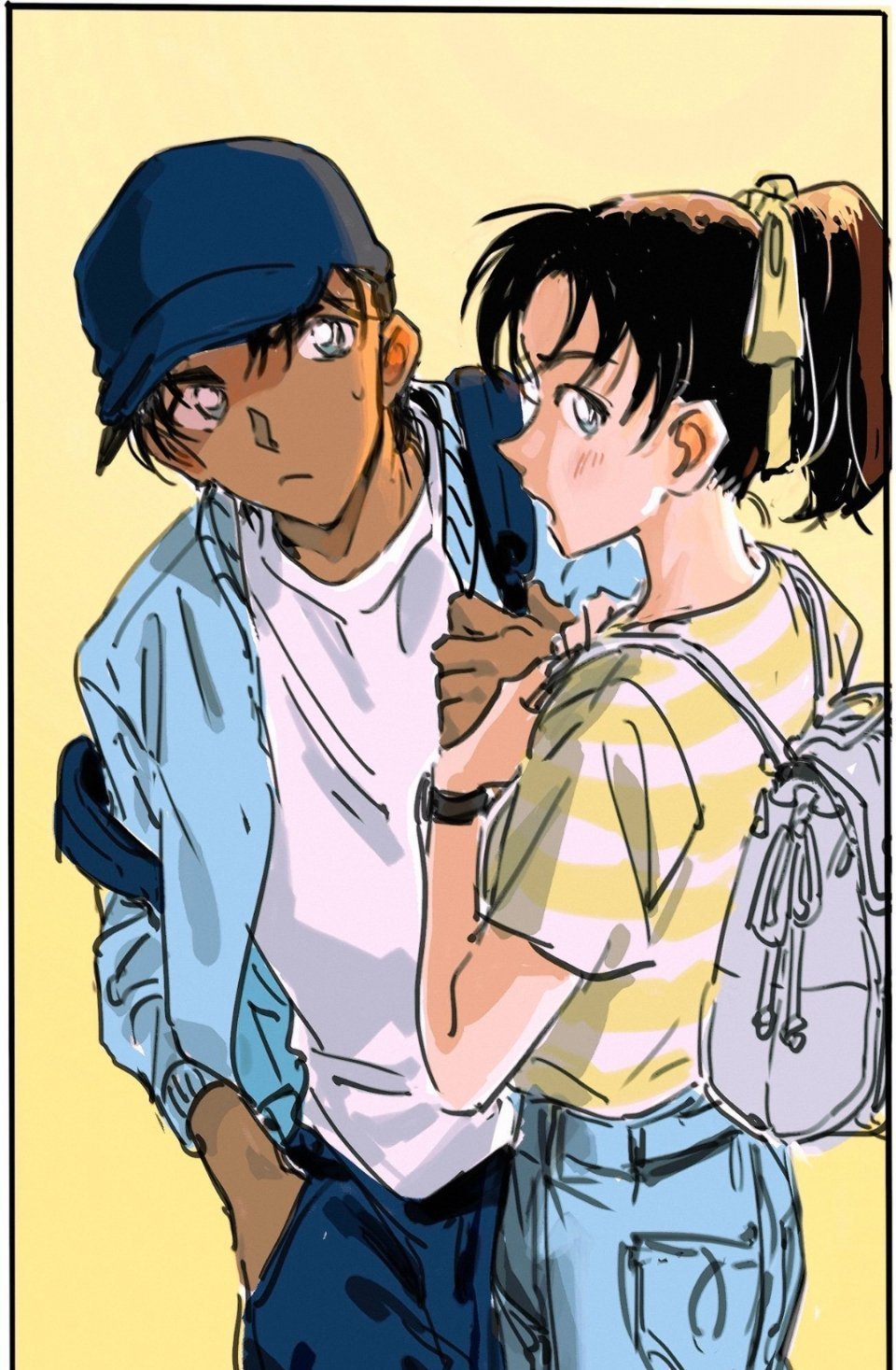 名侦探柯南名柯中的小情侣，每一张都好好看🤩漫画x：umi_fa