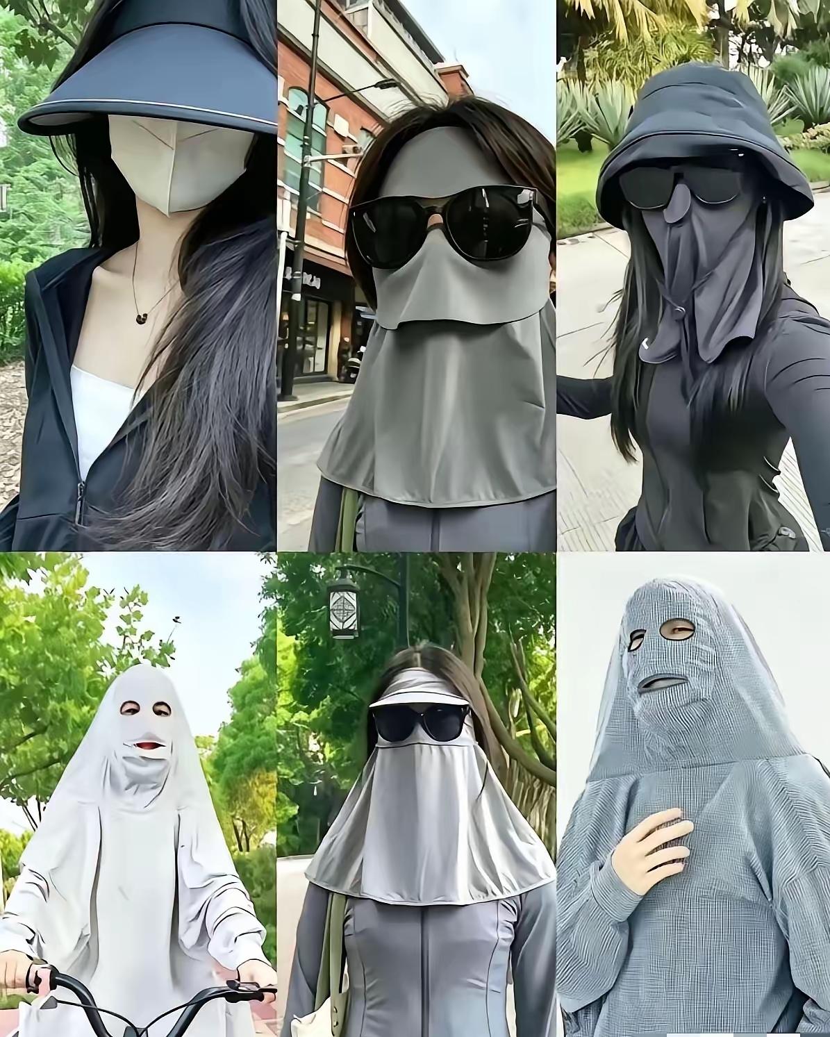 原来是这样啊，难怪现在男人都不上街了，不是天热了，是因为街上的美女都蒙面了。蒙