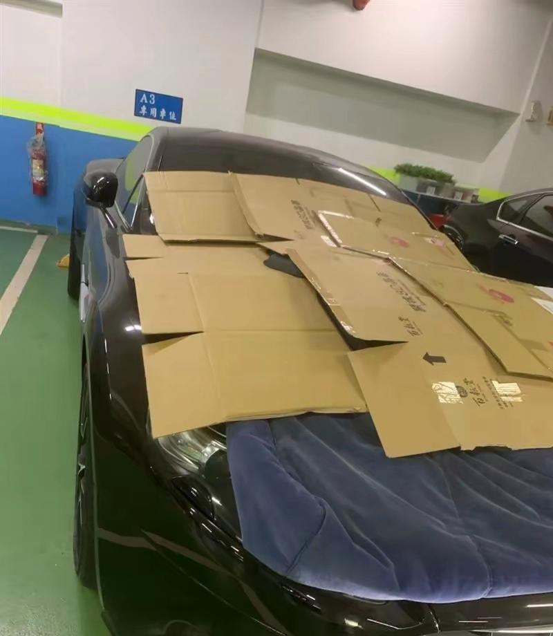 S妈用纸壳盖着汪小菲的豪车，这辆价值2000多万的阿斯顿马丁，因为被法院法拍流拍