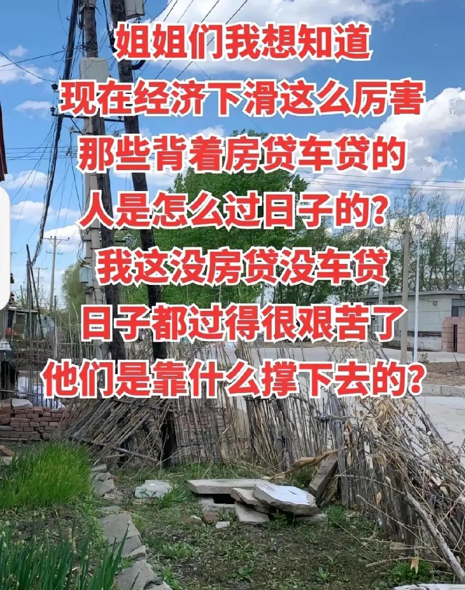 背着房贷车贷的兄弟们，你们是怎么撑下去的？最近经济不景气，连我这个没房贷没车