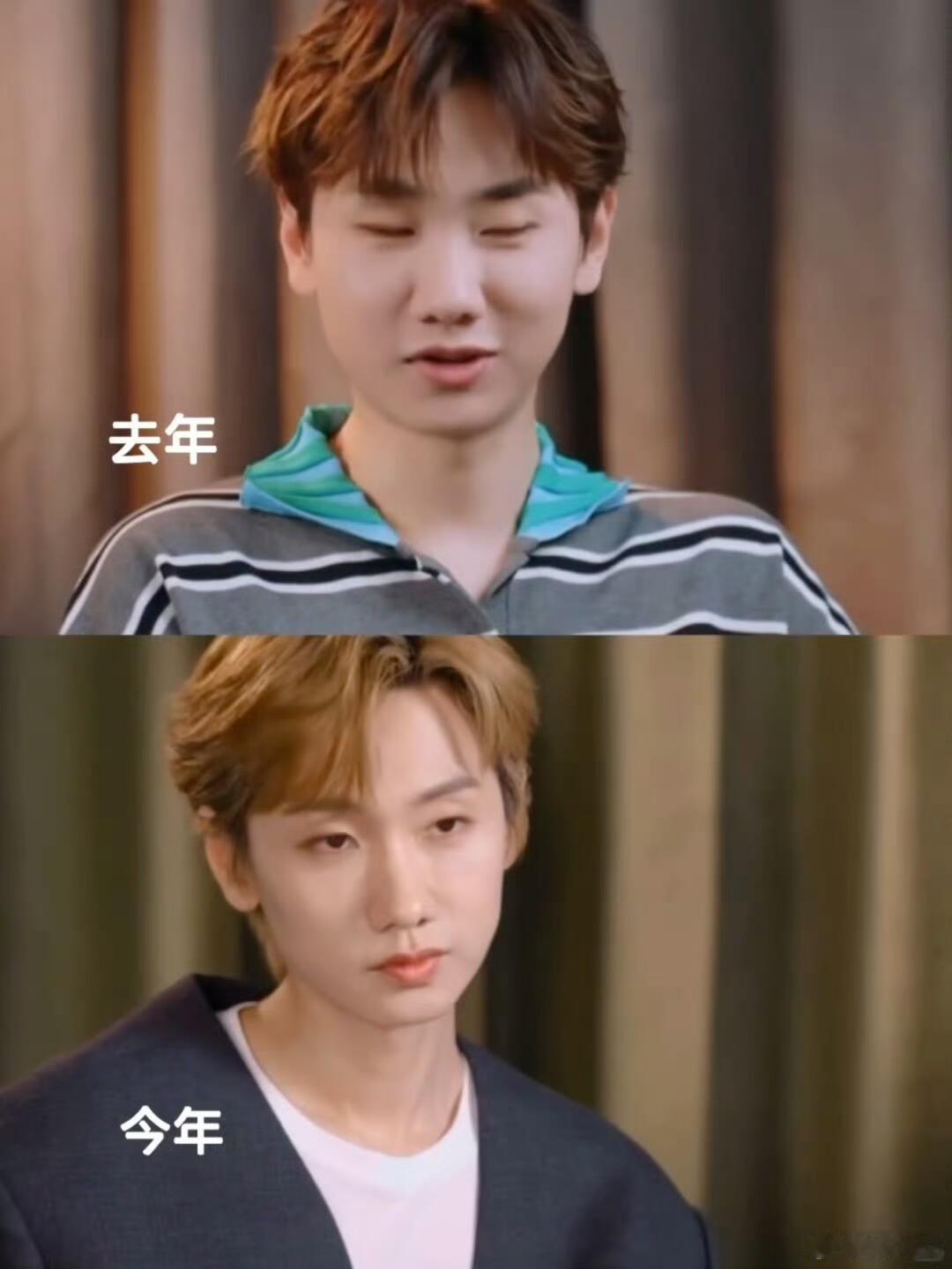 汪苏泷瘦成尖下巴了家人们谁懂啊！翻到他和三年前的同框对比，直接惊掉下巴——