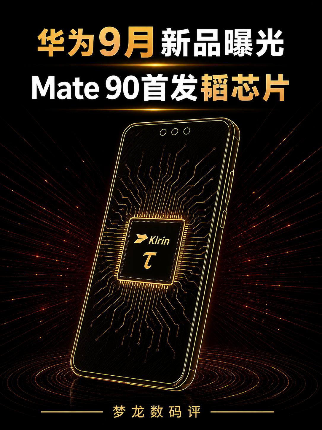 华为9月新品大曝光！Mate90首发韬芯片华为9月新品阵容正在集中曝光，Ma