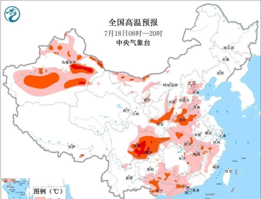 本轮大范围高温过程在下旬初逐步减弱结束，仅有新疆和中东部局部地区会有零散高温出没