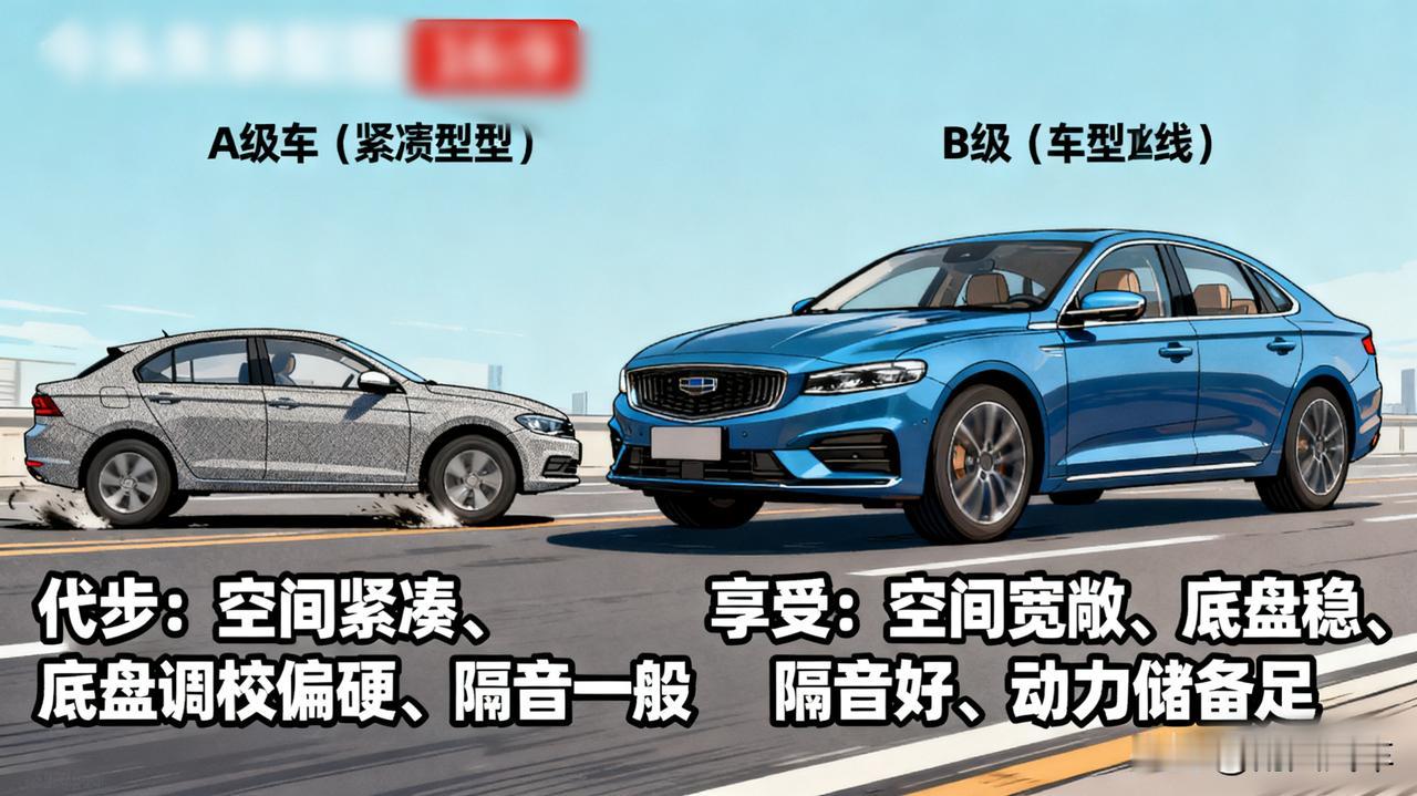 A级车和B级车，开起来差别到底有多大？不仅仅是“大一点”那么简单！差距是全方