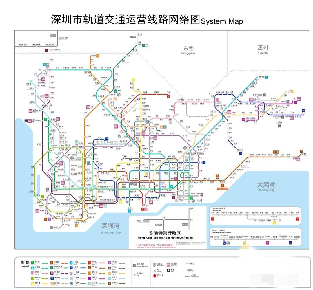 深圳地铁五期规划太猛了！截至目前，五期共规划11条线路，总长185.6公里，线路