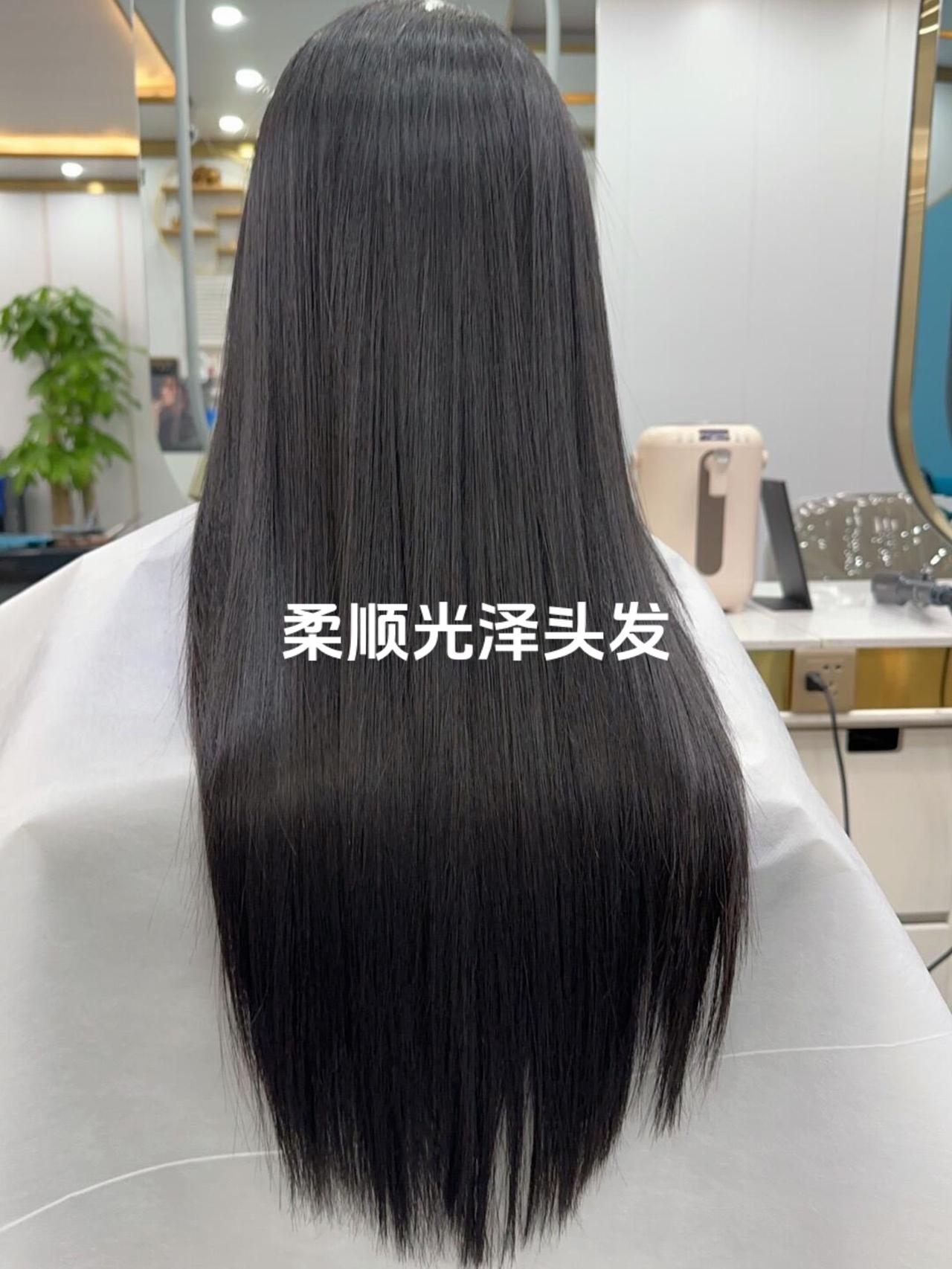 柔顺长发飘飘的小姐姐水润直发自然卷的烦恼