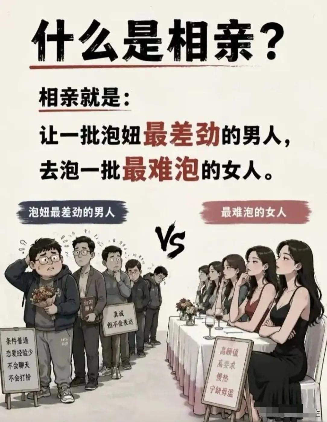 一张图看懂相亲的真相！