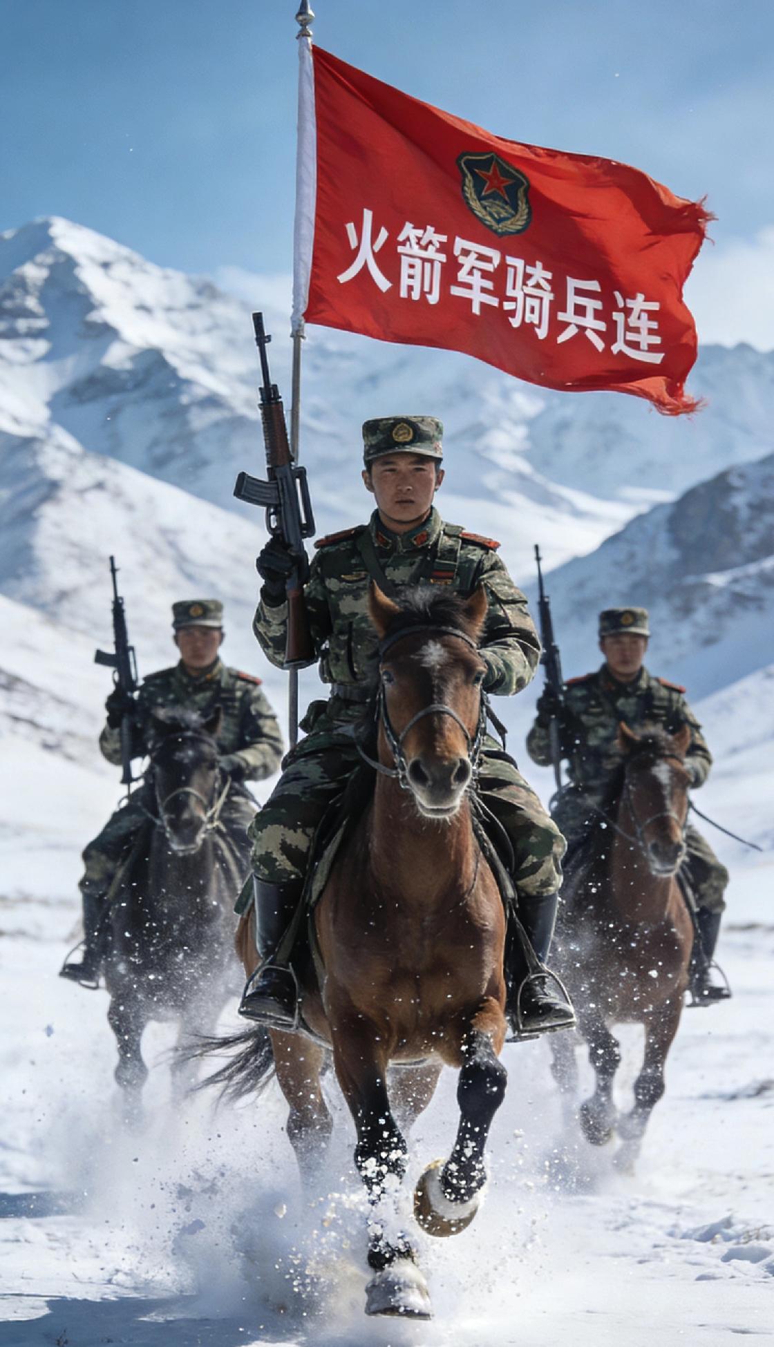 火箭军骑兵连跃马扬鞭送祝福：雪域铁骑的新春坚守在海拔超3000米的雪域高原
