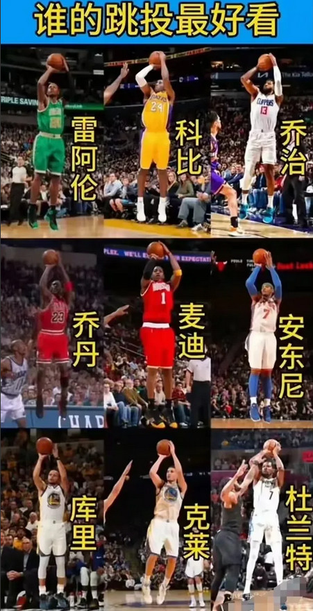 评心而论，谁的跳投最帅？