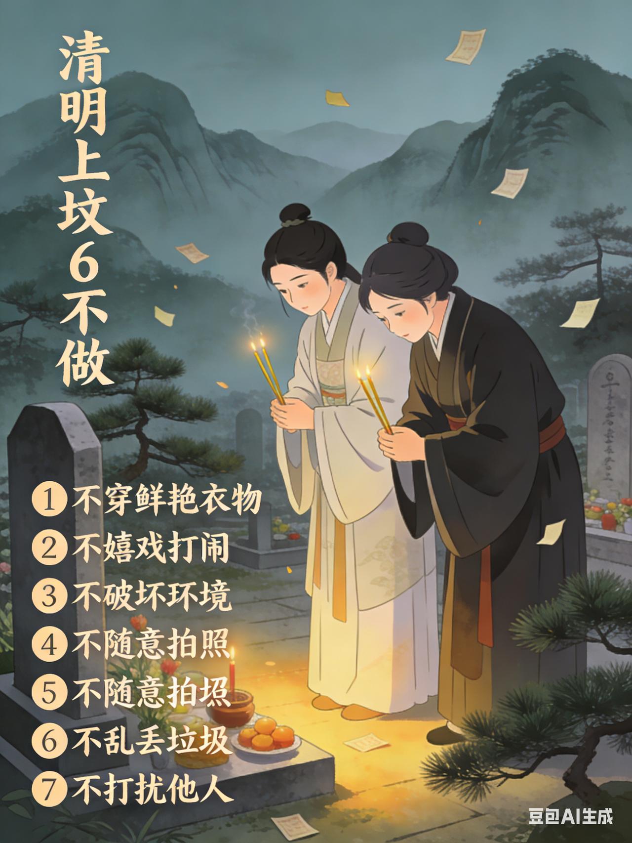 清明上坟谨记6不做，老辈传下的规矩别大意1. 上香不抢序，不插歪插乱，心诚
