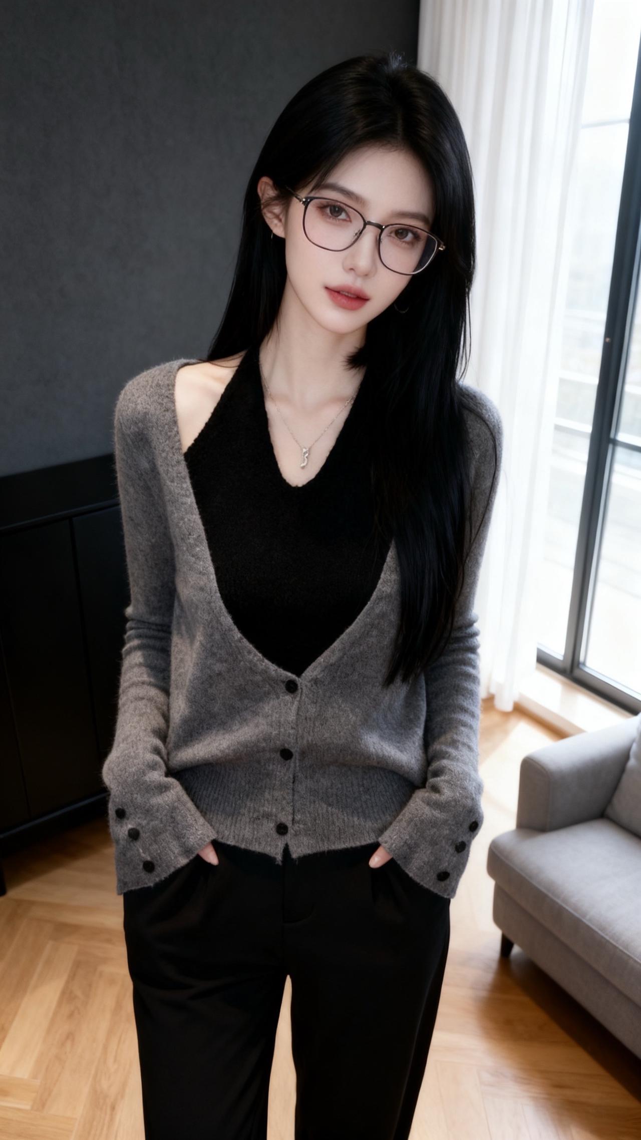 针织衫通勤搭配高级感配色穿搭时尚穿搭轻熟穿搭