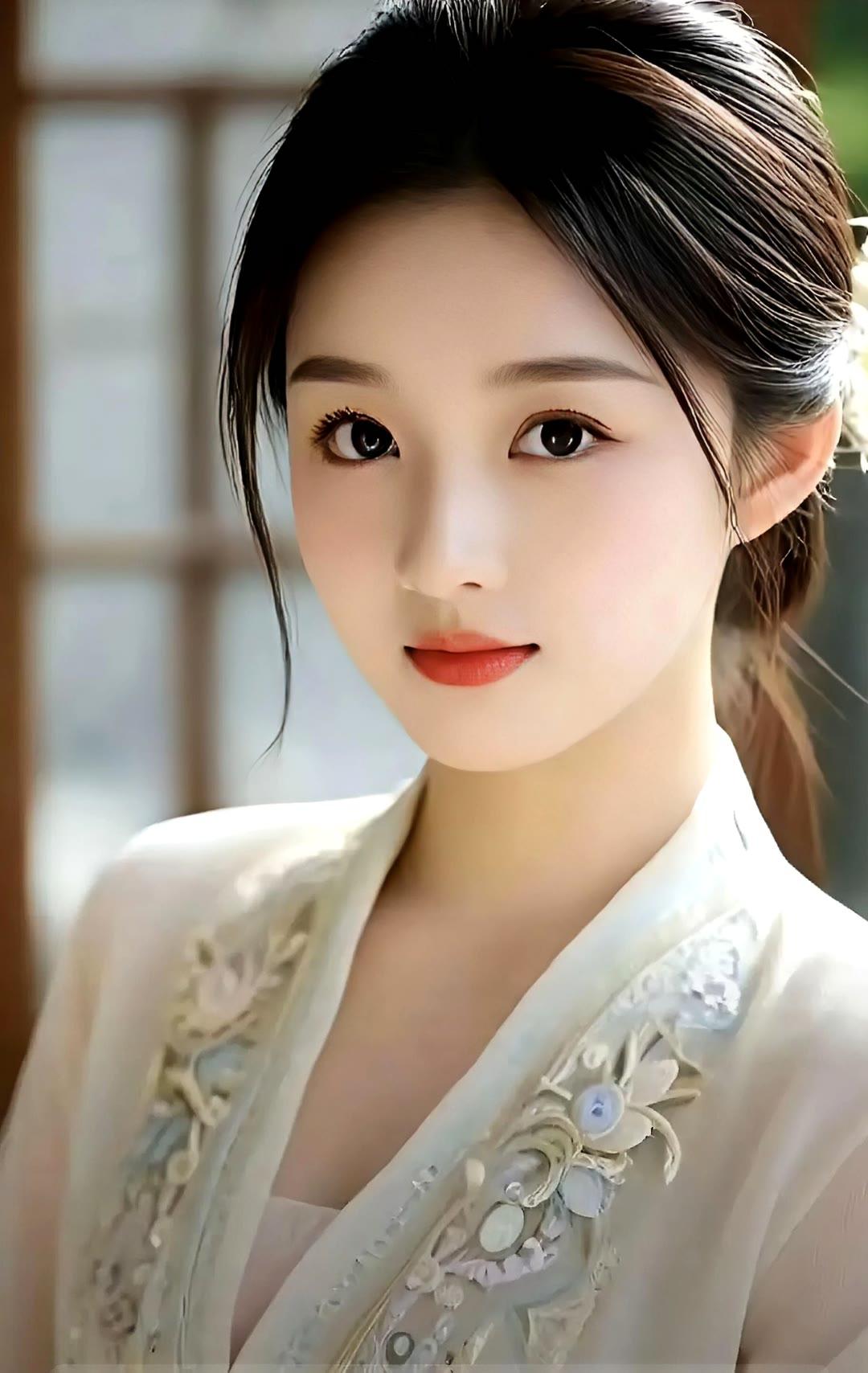 温柔古典美，一抹红唇惊艳时光