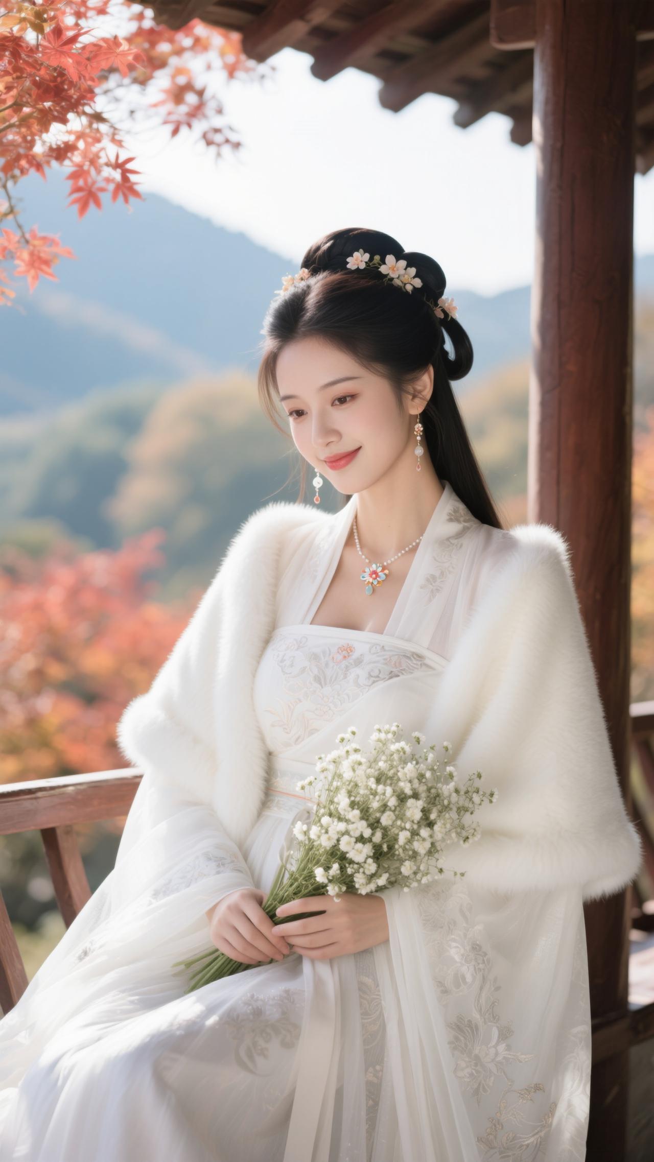 这个季节的枫叶和汉服适配度直接拉满～汉服写真原创古风计划国风古韵汉服穿搭