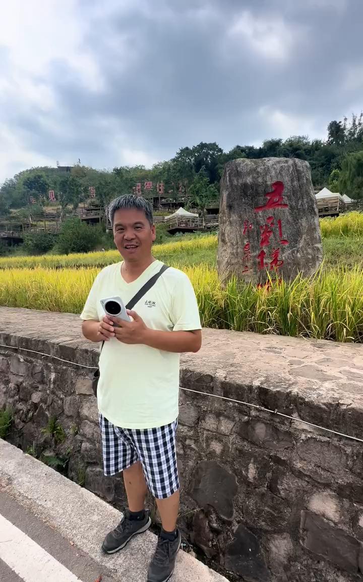 农民丰收节快要到了，重庆大渡口金鳌山五彩梯田给大家看一下，金黄金黄的好漂亮。镜头