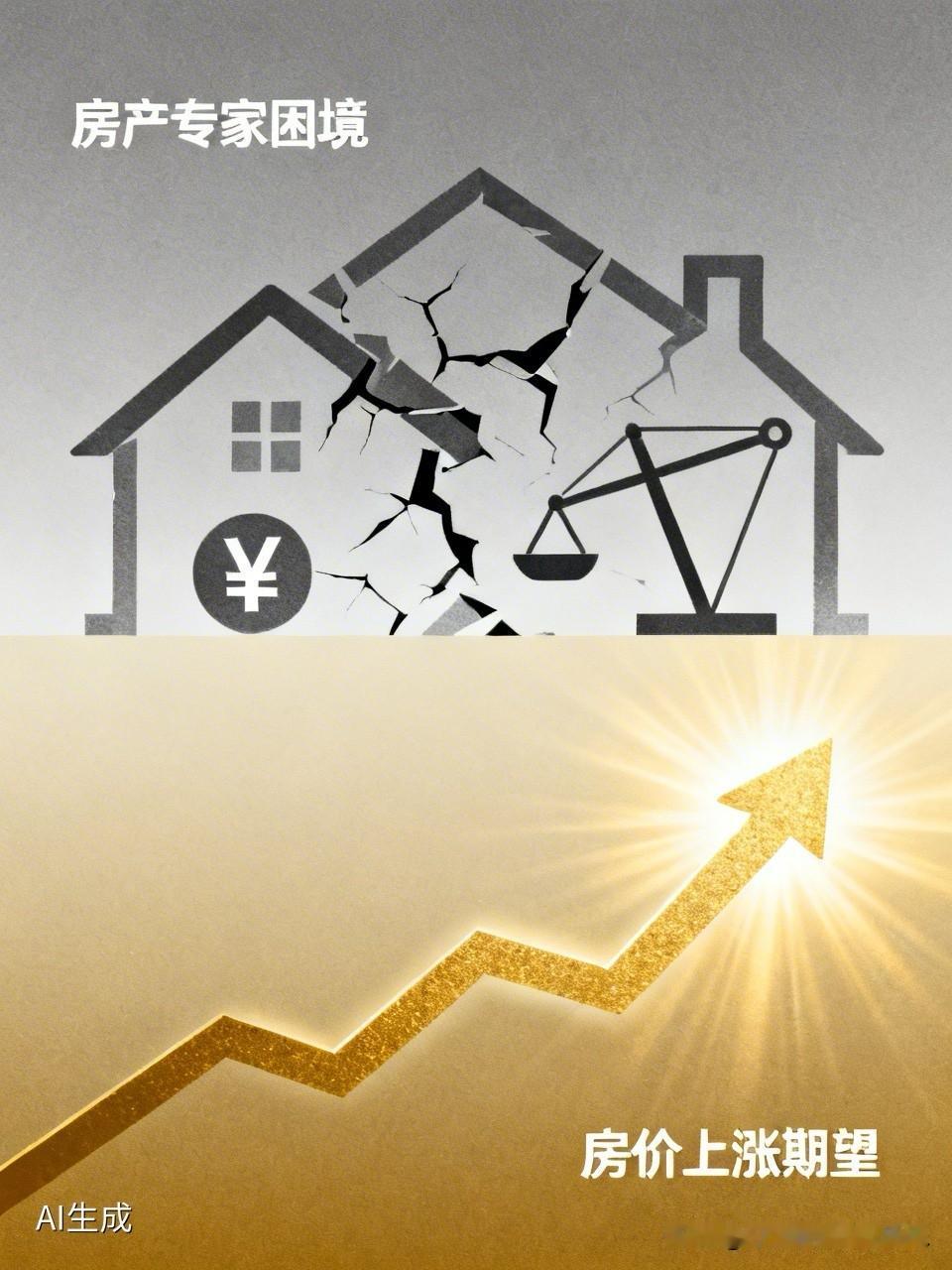 那么多房产专家希望房价能大涨，主要也是他们现在其实已经是半破产状态了。如果说那