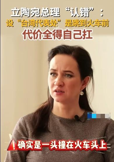 立陶宛总理跳出来向中国认错，其实她只是认为自己当初决策错了，她以为当初的决定，欧