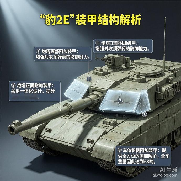 军事ai新视野西班牙“豹2E”主战坦克“豹2E”（Leopardo2E）坦克