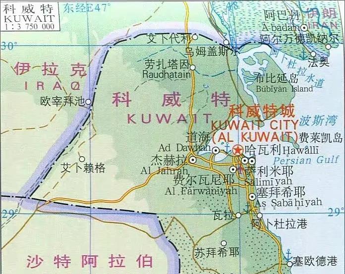 伊拉克的海岸线只有60km，真正起应有作用的只有十几公里，并且这十几公里海岸线