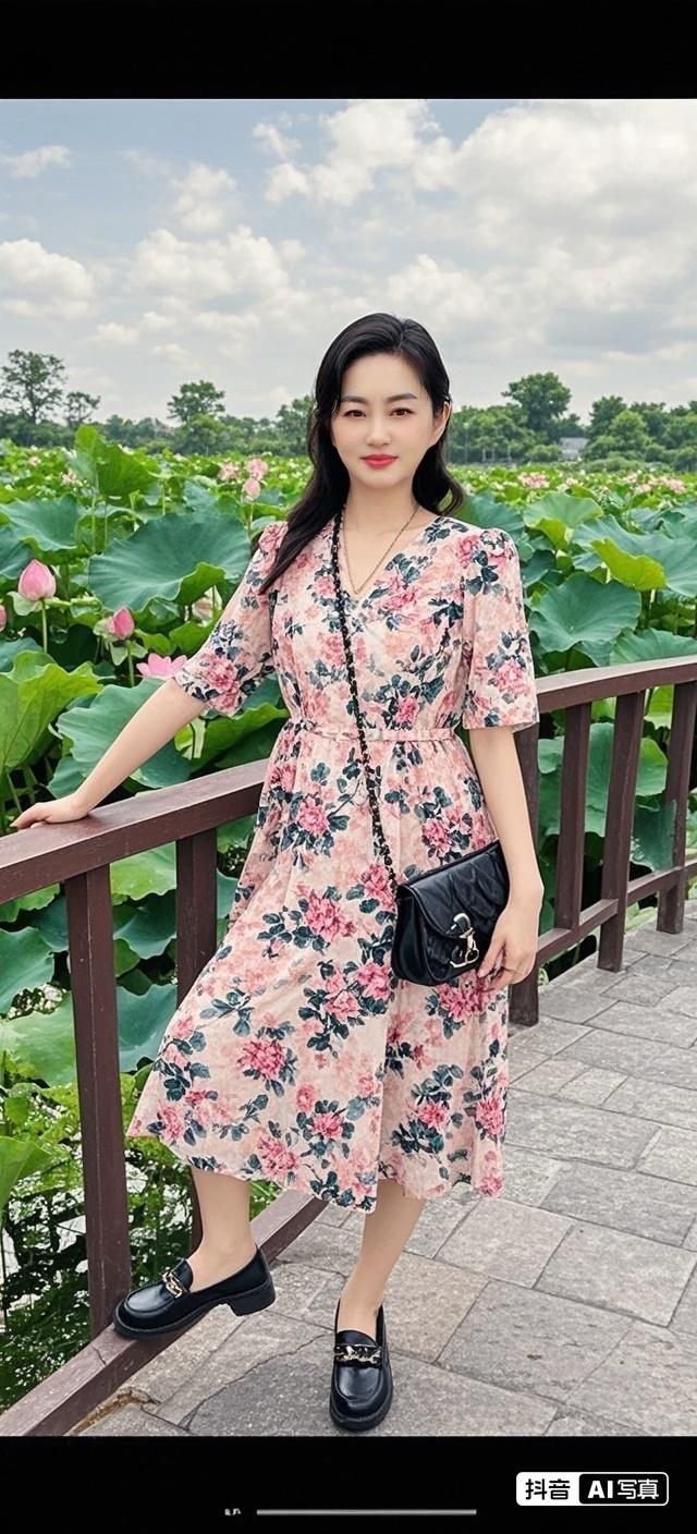 穿美裙赴夏日之约  荷塘美景  夏天的味道你感受到了吗  夏日的清凉感...