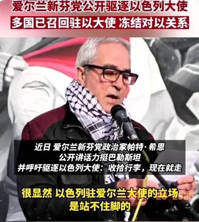 爱尔兰制裁以色列完全没有后顾之忧，是制裁以色列最为合适的国家。爱尔兰公开驱逐以