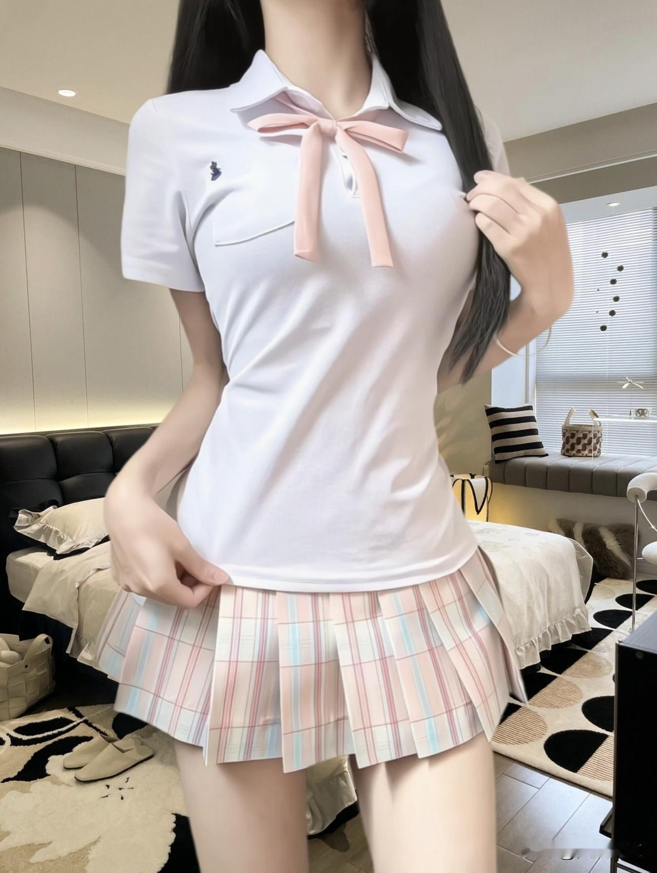 清纯甜美jk穿搭女大学生