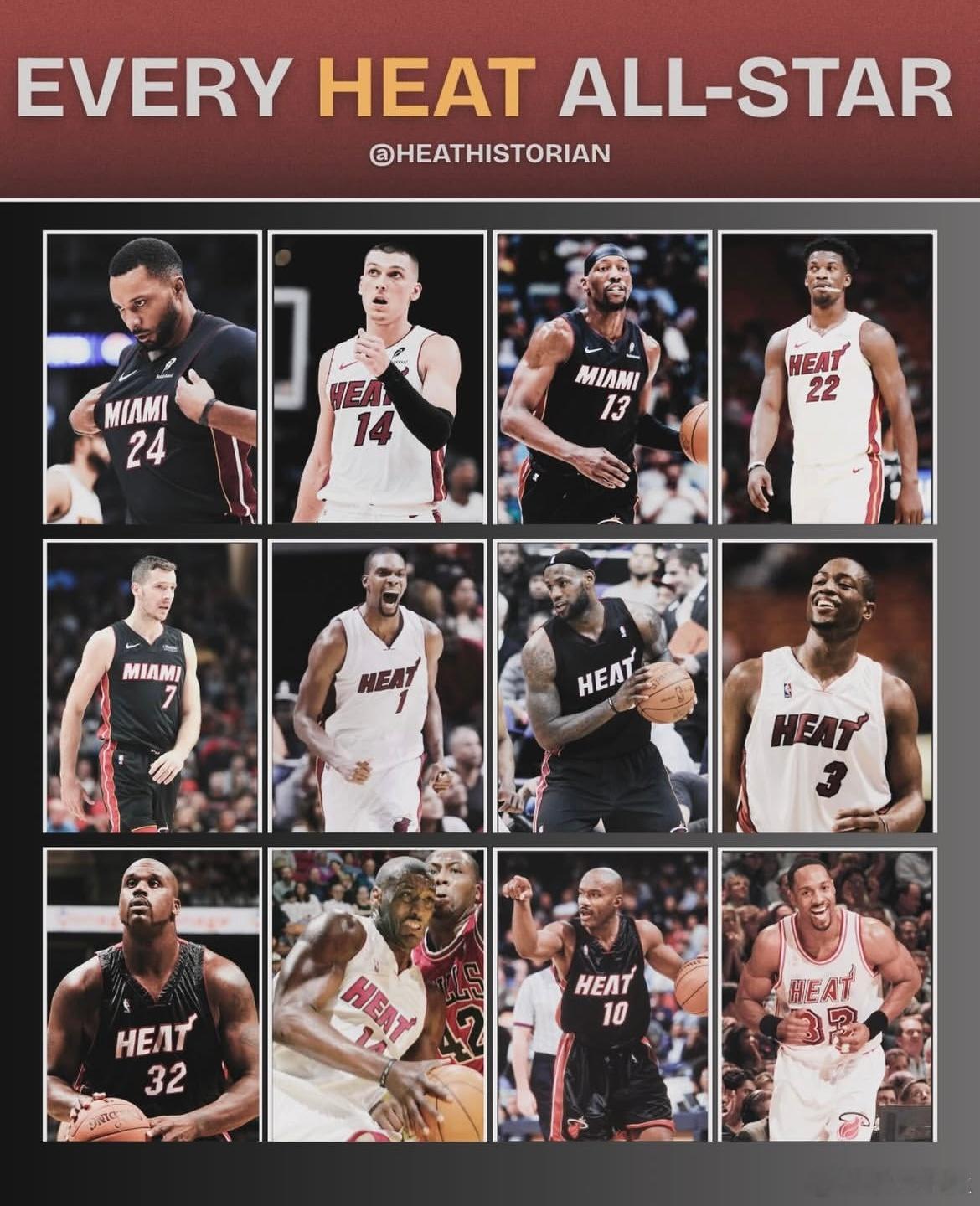 热火的全明星图谱。一代又一代球星，把“HeatCulture”写进联盟历史。2