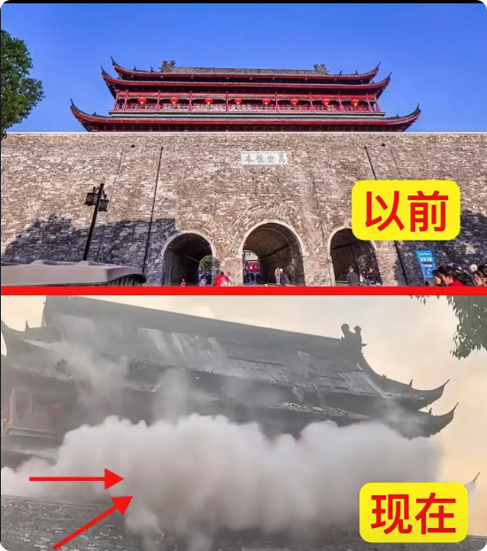 终于弄明白为什么凤阳鼓楼，上面瓦片为什么会脱落了！我问了村里做瓦工的大伯，他